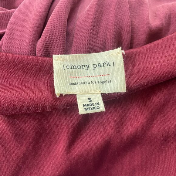 emory park MAUVE stretchy Low Plunge V neck Smocked Belted Romper Jumpsuit *SML* - Picture 6 of 6